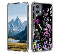 for Moto G 5G 2023 Case,Slim Transparent Flexible TPU Durable Shockproof Anti-Scratch Anti-Fall Phone Cover for Motorola Moto G 5G 2023,Wildflower Plant