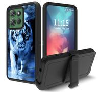 for Moto G Power 2025 Case: Moto G Play 2025 Case, with Swivel Belt Clip Heavy Duty Shockproof TPU Protection Phone Case for Motorola g Power 2025,Wild Animals Tiger