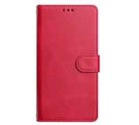 for Moto G Power 2025/G Play 2025 Case, Premium Leather Flip Shockproof Shock-Absorption Folio Notebook Phone Cases with Card Slots Kickstand Magnetic Closure Full Protection Wallet Skin, Rose red