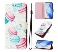 For Moto G Power 5G 2024 Case, Premium Leather Painted Wallet Book Flip Stand View Phone Cover with Card Holder Slots Compatible with Moto G Power 5G 2024,Small cake