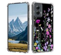 for Moto G Power 5G 2024 Case,Slim Transparent Flexible TPU Durable Shockproof Anti-Scratch Anti-Fall Phone Cover for Motorola G Power 5G 2024 6.7 inch,Wildflower Plant