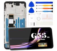 For Moto G53 Screen Replacement For Motorola Moto G53 5G Screen LCD Display Repair For Moto XT2335-2 Touch Screen Digitizer Assembly Replacement with Frame