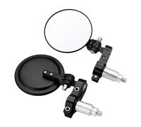 For Moto Guzzi Classic Stone Special STELVIO V7/V9 Racer 7/8" 22mm Universal Motorcycle Rearview Mirrors Handle Bar End(Black)
