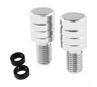 for moto Mirror Hole Covers for m10 Clockwise 2PCS for moto(silver 10MM Clockwise)