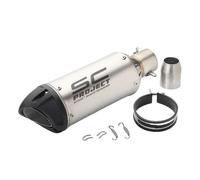 For Motorbike 51MM Modified Universal Muffler Motorcycle Muffler Pipe Exhaust Tail Pipe Stainless Steel Exhaust Pipe Trim Parts Exhausts pipes