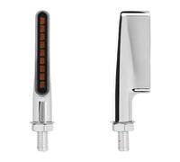 For Motorbike Turn Indicators Motorcycle Turn Signals Light 8mm Rear Light Indicators Direction Lamp Turning Indicators(2x Chrome No Flowing)