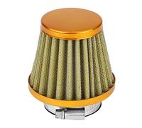 For Motorcycle 4 Air Filter 38mm Round Cone Universal Automatic Cold Air Intake Induction Kit for Off-Road Motorcycle ATV Four Pit Bike (Gold)