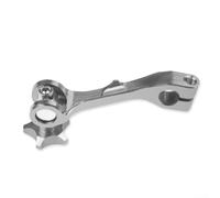 For motorcycle rear brake lever made of aluminum alloy for enhanced braking performance and reliable control on various For motorcycle and custom bike models (Silver)