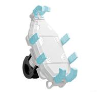 For Motorcycle Scooter ATV Phone Holder with Shock Absorber Module 360 Degree Rotation and Secure Lock Clamp Comfortable Viewing for Riders (White Handlebar)