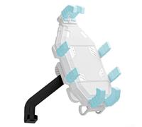 For Motorcycle Scooter ATV Phone Holder with Shock Absorber Module 360 Degree Rotation and Secure Lock Clamp Comfortable Viewing for Riders (White rearview)