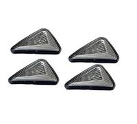 For Motorcycle Triangle Flush Mount Turn Signal Light Indicator Universal 12V 10mm(4 X Amber White)