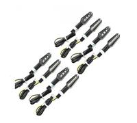 For Motorcycle Turn Signal Lights Amber 12V 10mm Mini Indicator Lamp Universal Double-Sided Front Rear(8 Pcs)