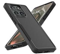 for Motorola Edge 2025 Case: Dual Layer Protective Heavy Duty Cell Phone Cover Shockproof Rugged with HD Screen Protector - Military Protection Bumper Tough for Motorola Edge 2025, Black