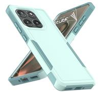 for Motorola Edge 2025 Case: Dual Layer Protective Heavy Duty Cell Phone Cover Shockproof Rugged with HD Screen Protector - Military Protection Bumper Tough for Motorola Edge 2025, Mint Green