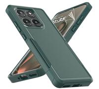 for Motorola Edge 2025 Case: Dual Layer Protective Heavy Duty Cell Phone Cover Shockproof Rugged with HD Screen Protector - Military Protection Bumper Tough for Motorola Edge 2025, Dark Green