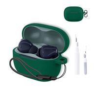 for Motorola Moto Buds 2 Plus Case Cover,NOUKAJU Earphone Protective Cover(with Carabiner + Lanyard + Cleaning Pen) Drop-Proof,Scratch-Proof,Shock-Proof,Case for Moto Buds 2 Plus(Green)