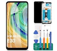 For Motorola Moto E30 LCD Display For Motorola Moto E40 Screen Replacement For Moto E30/E40 Touch Screen Digitizer XT2158 Repair Kits (Black,With Frame)