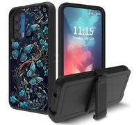 for Motorola Moto Edge 2021 Case | Moto Edge 5G UW Case, with Swivel Belt Clip Heavy Duty Shockproof TPU Protection Phone Cover for Motorola Moto Edge 2021,Wolves Howling Wild