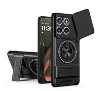 for Motorola Moto Edge 2025 5G [Not for 2024 Version] Case [Slide Camera Cover] | Compatible with MagSafe | Kickstand | Phone Cover Case for Moto Edge 2025 (Orange)