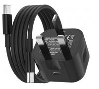 For Motorola Moto G06 Power/Moto G06 Charger, 20W USB C Charger Plug With Type C charger Cable Fast PD Adapter Mains UK Wall Plug (Black)