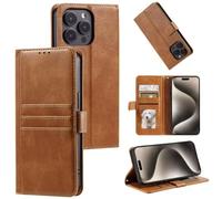 for Motorola Moto G15/G15 Power Wallet Case with [RFID Blocking] Card Slot Stand Shockproof Magnetic Leather Flip Fold Protective Phone Cases for Motorola Moto G15/G15 Power Case,brown