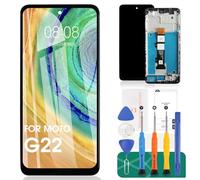 For Motorola Moto G22 LCD Screen For Moto G22 Screen Replacement XT2231 LCD Display XT2231-2 Touch Digitizer Assembly Repair Kit (Black With Frame)