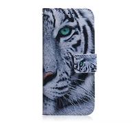 for Motorola Moto G55 Case, Premium Flip Shockproof PU Leather Shock-Absorption Folio Notebook Phone Cases with Card Slots Kickstand Magnetic Protection Wallet Skin for Motorola Moto G55 tiger