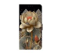 for Motorola Moto G62 5G Case, Premium Flip Shockproof PU Leather Shock-Absorption Folio Phone Cases with Card Slots Kickstand Magnetic Protection Wallet Skin for Motorola Moto G62 5G lotus