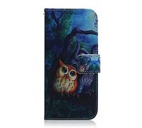 for Motorola Moto G75 Wallet Case, 3D Painted Shock-Absorption Flip Case Stand PU Leather Wallet Phone Cases Card Slots Magnetic Stand function Shockproof Cover for Motorola Moto G75 owl
