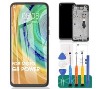 For Motorola Moto G8 Power LCD Display For Moto G8 Power Screen Replacement For Moto G8 Power Touch Screen XT2041-1 Digitizer Assembly Repair Kits (Black,With Frame)