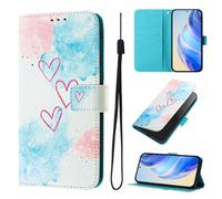 For Motorola Moto G84 Case, Premium Leather Painted Wallet Book Flip Stand View Phone Cover with Card Holder Slots Compatible with Motorola Moto G84,Love me