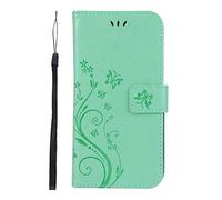 For Motorola Moto G85 Case - Motorola Moto G85 Shockproof Phone Case Embossed Butterfly with Card Slots Magnetic Closure Kickstand Full Protection Premium Leather Flip Wallet Phone Cover green