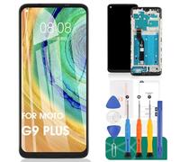 for Motorola Moto G9 Plus Screen Replacement XT2087 for Moto G9 Plus 2020 LCD Display for G9 Plus 2020 XT2087-1 Digitizer Touch Screen Assembly Repair Parts with Frame