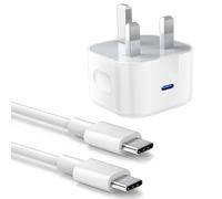For Motorola Moto G96 G86 Power G86 G56 Edge 2025 Charger, 20W USB C Charger Plug With Type C charger Cable Fast PD Adapter Mains UK Wall Plug (White)