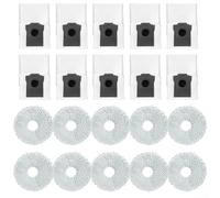 For Mova E40 Ultra Robot Vacuum Cleaner Compatible Dust Bags and Mop Pads 10 Each for Efficient Dirt and Hair ReFor Moval