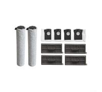 for mova for s70 for Pro Roller Brush Kit 2pk Dust Bags Filters(10 PCS) | Rubber bristles, anti-tangle design, removes pet hair, deep cleans carpets, for durable ABS