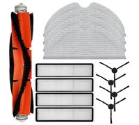 For Mova Z500 Robot Vacuum Cleaner Accessories Kit with Main Brush Side Brushes Filter Mop Cloth to Improve Cleaning Efficiency (A)