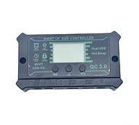 for MPPT Solar Charge Controller with Dual USB Port and DC Output, LCD Display for Lead-Acid Gel Li-ion Battery, Smart SOC Protection for Home RV Camping Off-Grid System(80A)