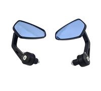 For Msx125 Cb500f Motorcycle 7/8" 22mm Aluminum Handlebar Rear View Side Mirror Motorcycle Rearview Mirror(Blue Lenses)