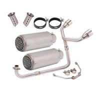 For MSX125 For SF125 Motorcycle Exhaust Full System Double Hole 51mm Front Middle Link Pipe Exhaust Silencer(Type H)