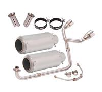 For MSX125 For SF125 Motorcycle Exhaust Full System Double Hole 51mm Front Middle Link Pipe Exhaust Silencer(Type A)