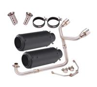 For MSX125 For SF125 Motorcycle Exhaust Full System Double Hole 51mm Front Middle Link Pipe Exhaust Silencer(Type C)