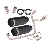 For MSX125 For SF125 Motorcycle Exhaust Full System Double Hole 51mm Front Middle Link Pipe(Type F)