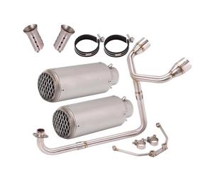 For MSX125 For SF125 Motorcycle Exhaust Full System Double Hole 51mm Front Middle Link Pipe(Type H)
