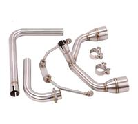 For MSX125 MSX 125 Motorcycle Exhaust Full System Modified Double Hole Escape Muffler 51mm Front Middle Link Pipe Middle Section Link Pipe(8)