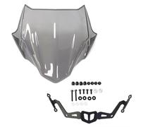 For MT-03 For MT03 2020-2024 Motorcycle Sports Touring Windshield Windscreen Extention Kit Motorcycle Wind Deflector(Light gray)