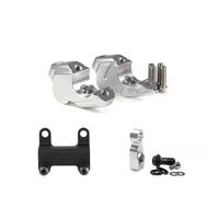 For MT-07 For MT07 For MT 07 2021 2022 2023 - Motorcycle Handlebar Riser Drag Handle Bar Clamp Extend Adapter Motorcycle riser(Silver)