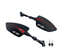 For MT-125 MT 125 MT125 2014-2022 2021 2020 2019 2018 Motorcycle Adjustabale Side Rearview Mirrors UN&IVE&RSAL Rearview Motorcycle Mirrors Set(Red)