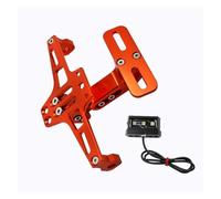 For MT07 For MT09 For MT10 Motorcycle License Plate Holder With LED Light Universal Number Plate Bracket Motorcycle License Plate Holder(Orange)
