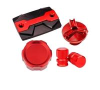 For MT09 For MT-09 For FZ09 2015-2019 2020 Motorcycle Parts Oil Filler Cap Front And Rear Brake Fluid Tank Reservoir Caps Brake Fluid Cover(Color-3)